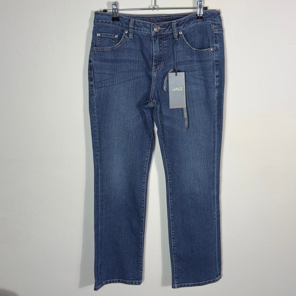 Jag Jeans Denim - JAG Jeans Women's Size 10 Skinny Leg Dark Wash‎ Embellished Pockets Denim